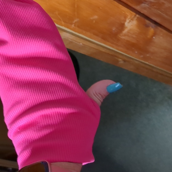 LULULEMON* pink plaid hooded 3/4 zip front pouch pocket thumbhole sleeve… - Picture 5 of 17